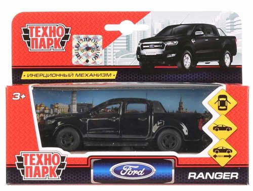 Технопарк Металлическая модель "Пикап Ford Ranger" / цвет черный